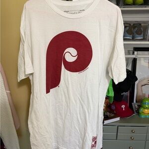Philadelphia Phillies Mitchell and Ness Shirt oversized large
